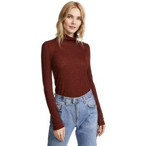 Madewell Burgundy Ribbed Turtleneck Sweater